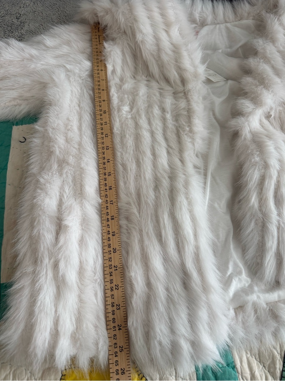 Revolve Show Me Your MuMu Salt Lake Faux Fur Coat in White Sz Xs mobwife NWT - Picture 10 of 10